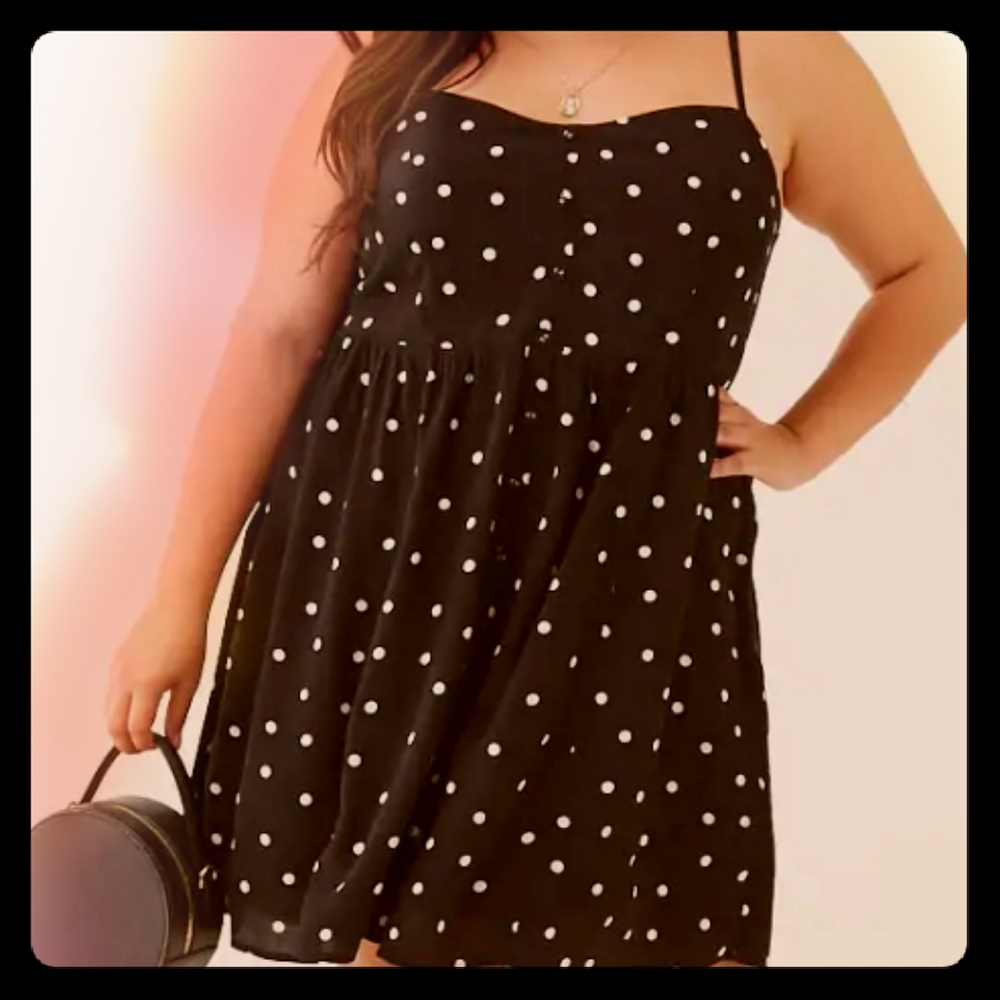 Plus Size Polka Dot Dress 1X